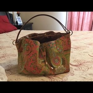 Kate Spade canvas and leather tote